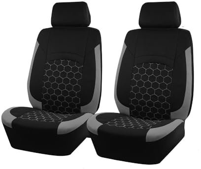 Sitzbezug Universeller Autositzbezug Fußball-Muster Autozubehör Innenraum Mann Passend Für Die Meisten Autos SUV LKW Van Airbag-kompatibel Sitzbezüge (Größe : Gray 2 Front seat)