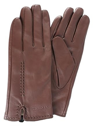 Zerimar Damen-Lederhandschuhe | Warme Lederhandschuhe | Lederhandschuhe für Damen | Echte Lederhandschuhe | Farbe Braun | Größe 7