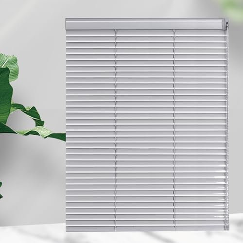 NIANXINN Aluminium-Jalousien,Silber,Sonnen- & Sichtschutz,Alu Jalousie,Lamellenrollo,Fenster Jalousien Innen,Jalousie Aluminium für Heimbüro-Zimmer,Anpassbar,Breite x Höhe (90cm x 100cm)