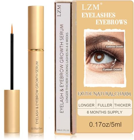 LZM Serum Cils 5ml Serum Cils Croissance Serum Pousse Cils Sérum Pour Des Cils Plus Longs, Plus Épais Et Plus Sains Lash Serum Sérum Pour La Croissance Des Sourcils Sérum Cils