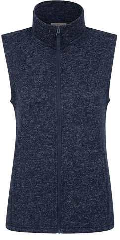 Mountain Warehouse Idris Womens Gilet - Lightweight Thermal Ladies Full Zip Vest with Front Pockets - Spring, Summer Camping, Outdoors, Travelling & Hiking Navy Women's Size 22