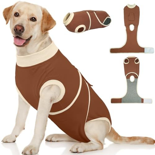 Kuoser Body per cani dopo operazione cagna, body per cani dopo castrazione maschio, body per cani dopo operazione, body traspirante per cani dopo operazione maschio, body operazione cane castrazione
