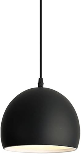 chandelier Luces de suspensión industriales nórdicas Lámpara colgante de diseño semicircular Luminaria Elegante pantalla de metal Lámparas de estilo danés E27 Iluminación industrial Pantalla de luz