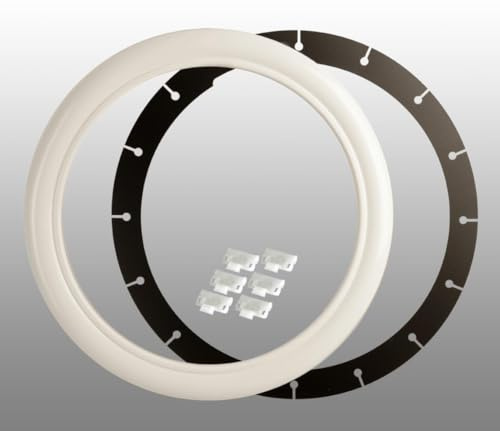 Weißwandring (1 Stück) weiß 14 Zoll - Breite 40 mm - universell passend für Stahlfelgen - UV Stabiler Kunststoff –