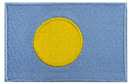 Palau Länderflaggen-Aufnäher, bestickt, zum Aufbügeln oder Aufnähen