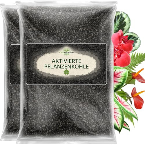 ORAGARDEN Aktivierte Pflanzenkohle für Garten & Pflanzen – 6L Holzkohle für Zimmerpflanzen, Gemüse, Rasen – Bodenverbesserer & Nährstoffspeicher