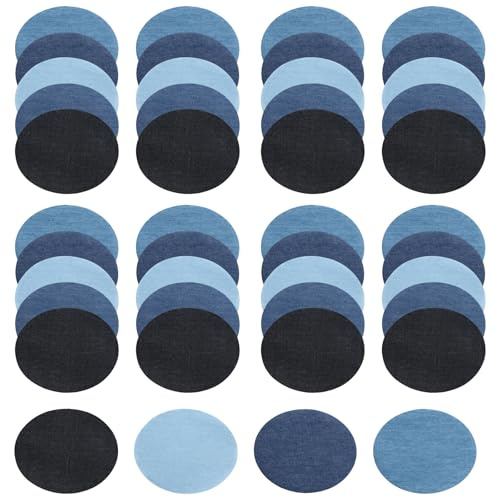 Flicken zum Aufbügeln, 20 Stück Bügelflicken Oval, 5 Farben Aufbügelflicken, Kleidung Flicken für Sweatshirt Lose T-Shirt Blusen Tops Zubehör