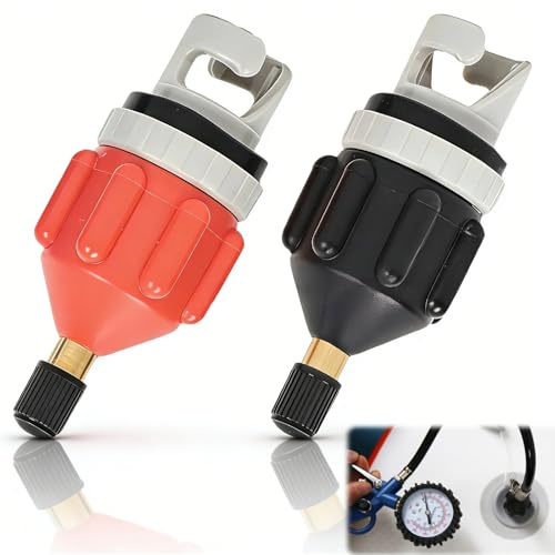 2er Schlauchboot Ventiladapter Luftpumpenkonverter, SUP-Pumpenadapter für Paddelboard Schlauchboot, SUP Board, Aufblasbarer Schwimmring