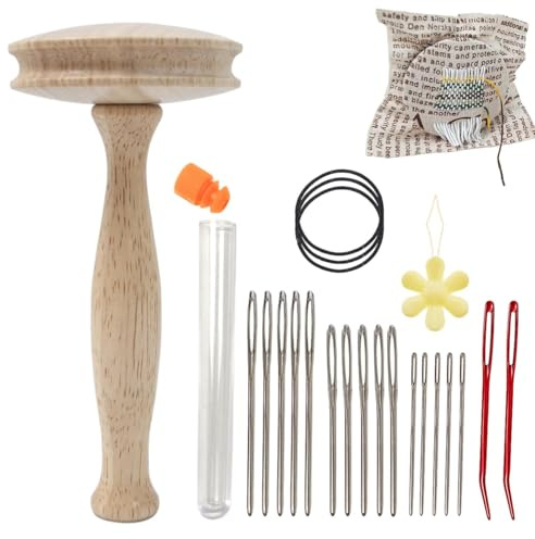 Stopfpilz Set | Stopfset Zum Nähen | Stopfschirm Pilzform Holzwerkzeug | Stopfzubehör Nähen Kit Mit Stopfpilz Und Stopfei | Für Anfänger Socken, Kleidung, Handnähen