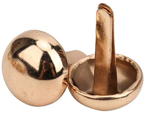 Haofy 50 Stück Pilzförmige -Dekorationsnieten, 15 Mm Nieten aus Zinklegierung für Taschen- und Schuhzubehör, Silber/Gold/Gun-Farbe (15 mm Gold)