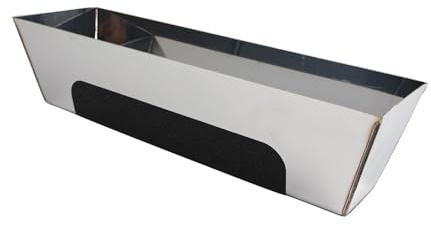 Sdlnklm Bandeja de Mortero Acolchada de Acero Inoxidable, Impermeable, Lisa, Muy Duradera Y Antideslizante, para Paneles de Yeso, Placas de Yeso, Etc, 10 pulgadas