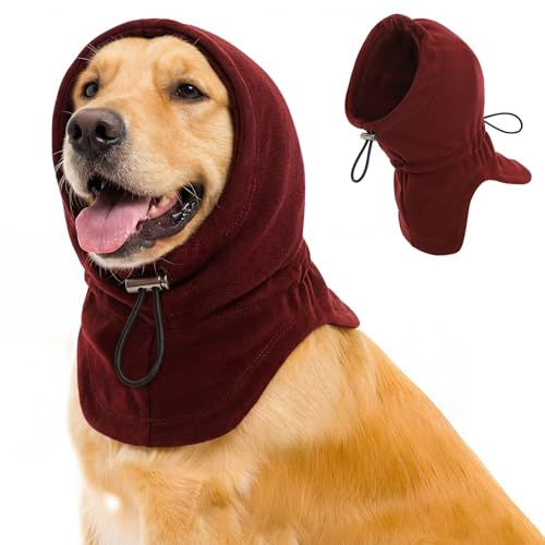 PUZAUKAL Snood Chien Cocker Anti Épiler, Protege Oreille Chien,Bandanachien | Cache Oreille Chien, Casque Anti-Bruit Pour Feux D'artifice, Orages, Snood Cavalier King Charles Respirant Élastique, 20-40CM