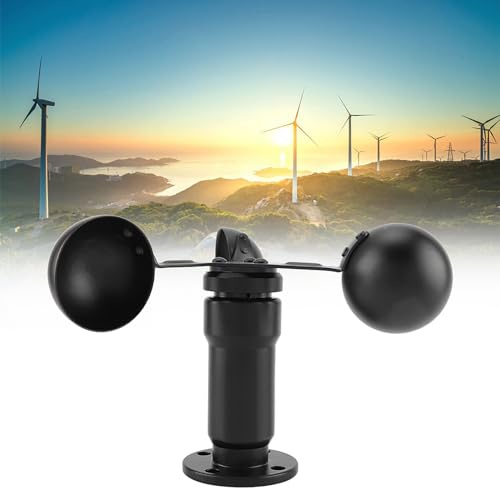Generic Anemometro con Sensore di velocità del in Lega di Alluminio 0 5V – Rilevamento a 360° a Tre Tazze e per Uso Meteorologico, Aeronautico e Agricolo