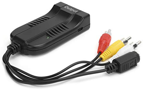 Adattatore Convertitore da S-Video a HDMI, Adattatore da HDMI a con Convertitore Audio Video Cavo Svideo,Supporto Plug And Play ad Alta Risoluzione 720P 1080P