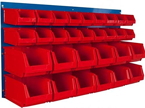 BiGDUG Louvre Panel Kits Heavy Duty Wall Mounted Storage Bins (36 Clear)