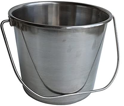 Eimer Kücheneimer Gärtnereimer Futtereimer 5L 7L 10L 12L Edelstahl Milcheimer Edelstahleimer Lebensmittel Garten (12L)