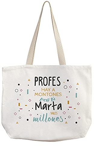 LolaPix Bolsa tela personalizada. Regalos para profesores. Bolso de tela. Varios diseños. Bolsa nature. PROFES HAY MONTONES