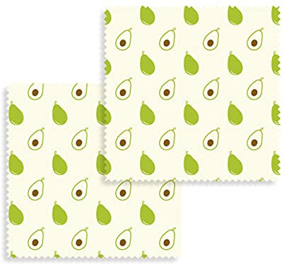 Nuts Bienenwachstücher für Lebensmittel I Avocado 2er Set I Wiederverwendbare Wachstücher I Beeswax Wrap I Bienenwachstuch I Alternative zur Frischhaltefolie