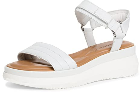 Tamaris Donna 1-1-28022-30, Sandali con Zeppa, Bianco, 40 EU