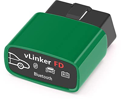 vLinker FD OBD2 Bluetooth Car Code Reader, OBD2 Diagnosescanner für Android & Windows - Made for for-Scan Green