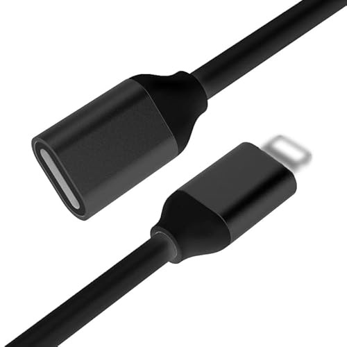 FAUVISM iPhone Charger Extension Cable, Lightning Extender Cable, Female to Male Extender, Full Function Cord Compatible with iPhone iPad (3.3 FT)