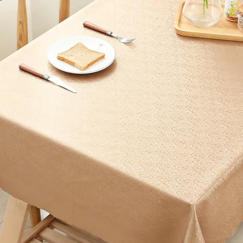 XQSSB Tischdecke Tischwäsche Tischtücher Wasserabweisend Anti Hot Durable Tischdecke Wachstuchdecke A Light Color 140 × 220cm