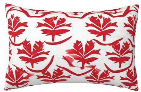 Kissenbezug 40x60 cm 2er Set Herbst Deko Kissen Rot, Nordisch Kissenbezug, Rechteckig Kissenbezüge, Weicher Sofakissen, Kissenhülle Herbst, Zier Kissen Aesthetic, Couch Deko Schlafzimme Gifts,J617