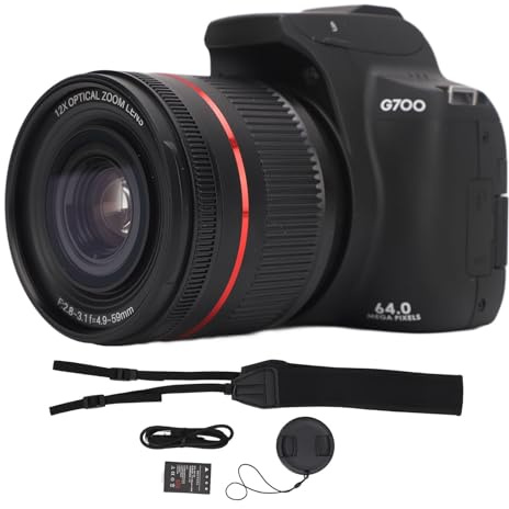 4K-Digitalkamera für Fotografie und Video, WiFi, 64 MP, 12 X 30 X Optischer Zoom, Autofokus, 270-Grad-Klappbildschirm, Vlogging-Kamera mit APP