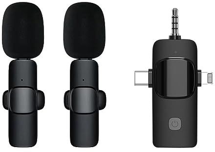 Mokeum Microphone cravate sans fil 3 en 1 Plug and Play pour iPhone, Android et appareil photo, avec puce de réduction du bruit intégrée pour l'enregistrement vidéo, le streaming en direct, les