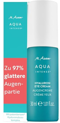 M. Asam Aqua Intense Hyaluron Augencreme (30ml) | Augenpflege mit Hyaluron & Silicium, spendet Feuchtigkeit & polstert Trockenheitsfältchen auf