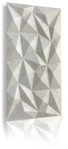 Lot de 36 panneaux 3D en polystyrène XPS - Aspect béton blanc moderne, revêtement mural et panneaux de plafond - Panneaux muraux légèrement flexibles - 100 cm x 50 cm - 18 m² (béton blanc 120 03)