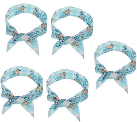 HAPINARY 5pcs Dog Breathable Cooling Scarf Neck Wrap Pet Hot Weather Accessories for Dogs Cooling Collar Harness Puppy Collars