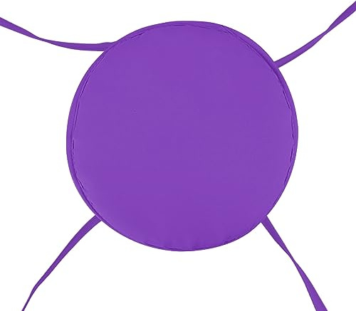 30cm Rund Sitzkissen mit Bändern, Weiches Stuhlkissen Sitzpolster für Stuhl Stuhlauflage rutschfest & gemütlich Sitzauflage Dekokissen Indoor Outdoor (4, Lila, 30cm)