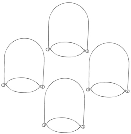 ULTECHNOVO 4 Piezas Colgadores de Alambre para Tarros Mason de Acero Inoxidable Asas para Anchas y Normales Soportes Resistentes para Conservas y Decoración Cocina