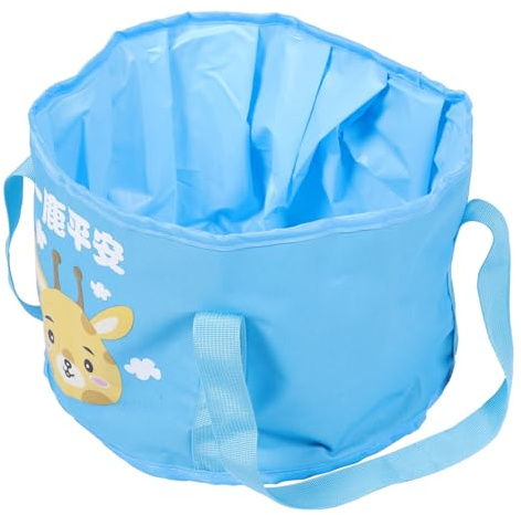 Parliky Bassin Pliable Bain de Pieds Portable Taille Moyenne Bleu Paquet de Rangement Usage Voyage Détente Bien-