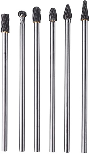 6pcs Wolframkarbid Aluminium Frässtifte Set, 6mm Schaft, 10mm Schneiddurchmesser - Hohe Härte, Abriebfestigkeit, Vielseitig Einsetzbar Für Metallbearbeitung