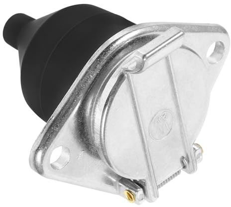 Ipetboom Connecteur Prise de Remorque à 7 Broches 24V en Aluminium Résistant aux Éclaboussures et Haute Température pour Camions et Remorques Accessoires pour Camping-Car et Équipements