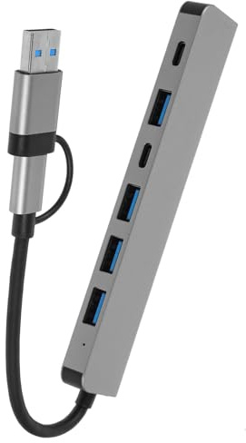IMIKEYA Hub USB 7 in 1 Espansore Porte USB Multiple Compatibile PC e Computer Portatili