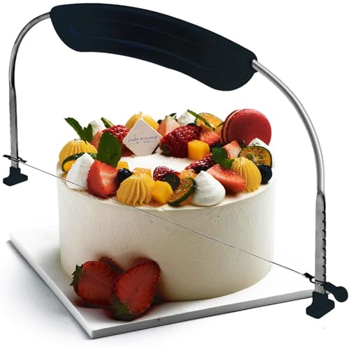 XINCHENG Adjustable Cake Slicer, Wire Cake Cutter Leveller, Non-Slip Cake Leveler Tools for Sponge Cakes, Bread and Toast, Kitchen Baking Accessoriess
