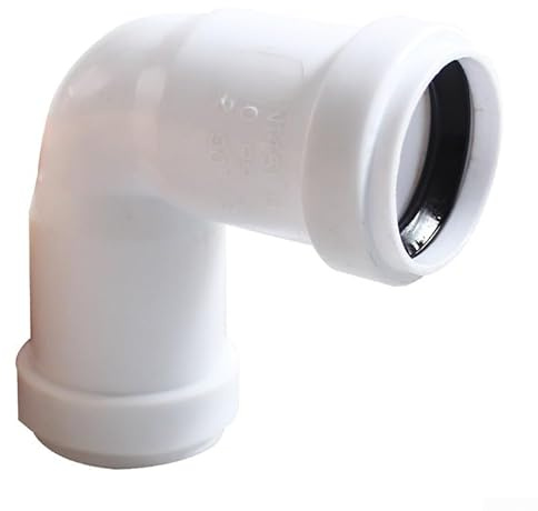 YJDOORPLAY 90 Degree Bend Quick Connect Fitting 32mm, Tool-Free Push Fit Pipe Adapter with Secure Locking Nut, PP Plastic Elbow for Home and Commercial Use
