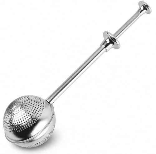 Stainless Steel Tea Infuser for Loose Leaf Tea, Long Handle Teas Ball, Reusable Teas Filter Sieve for Mulling Spices, Premium Mesh Strainers for Loose Teabrewing Ease