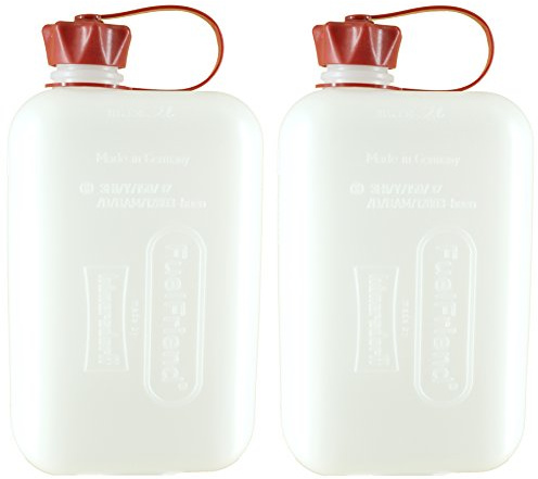 FuelFriend®-BIG CLEAR max. 2,0 Liter - Transparenter Benzinkanister mit UN-Zulassung - im Doppelpack