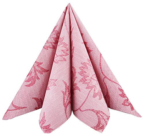 Lot de 100 serviettes en papier à motifs de chrysanthèmes Bordeaux 33 cm x 33 cm Serviettes en papier 3 plis pour décoration de table de mariage, anniversaire
