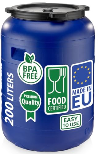 Sterk Plast Fass - Durchmesser - 55 cm, Fassungsvermögen - 200 Liter