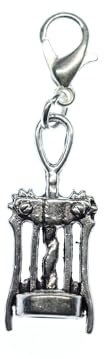 Miniblings tire-bouchon métal vin rouge charm - Bijoux fantaisie main argenté plaqué I Pendentifs - breloque pendentif - pendentif pour bracelet