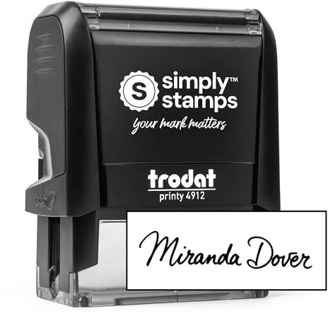 904 Custom Custom Signature Stamp - Personalized Insignia - Self-Inking - Medium, Black