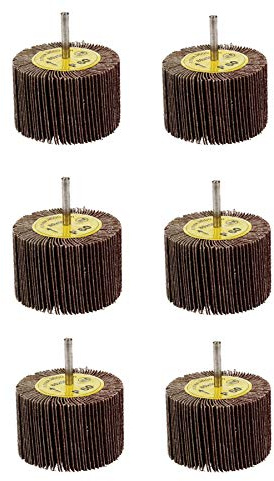 80mm x 50mm Rueda abrasiva disco lija abrasiva para sembradoras de grano 60 6PC