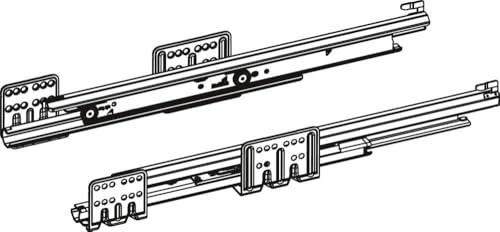 Hettich 9240930 ArciTech Vollauszüge Actro Silent 19mm NL 450mm 40kg li/re Push to open, Belastbarkeit: 40 Kg, 400 mm