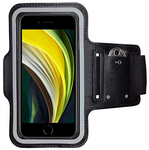 CoverKingz Brassard de Sport pour Apple iPhone SE [2020] Brassard pour Smartphone, Accessoire de Sport avec Poche - Accessoire Sport, Brassard téléphone Portable Noir