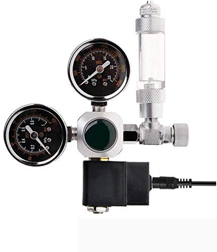 OrangeClub Druckminderer CO2 Variante Mehrweg mit fest verbauten Magnetventil und Rückschlagventil Nadelventil Aquarium Nachtabschaltung W21.8 Interface